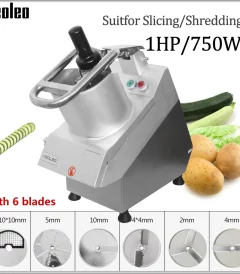 XEOLEO Electric Slicer 750W Vegetable Slicer electric food choppers suitable cutting vegetables fruits cheese etc 6 cutterheads 1