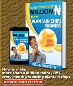 Plantain chips production business