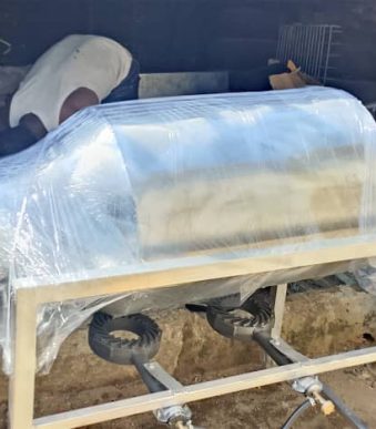 Peanut roasting machine with stainless steel drum