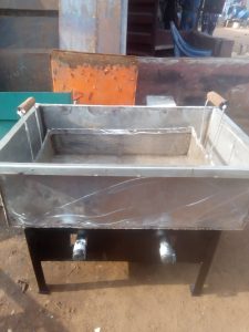 Gas operated Deep fryer for plantain chips production