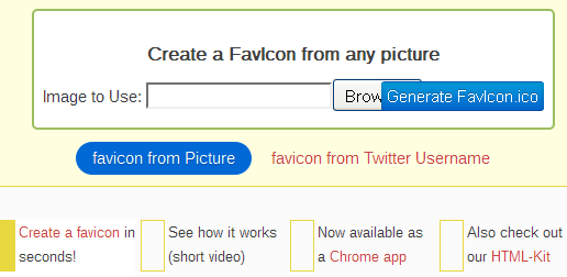 Favicon generator