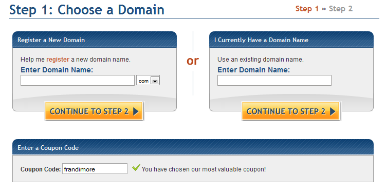 registering domain name