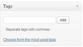 add tags from post editor