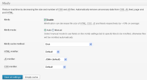 w3 total cache minifier